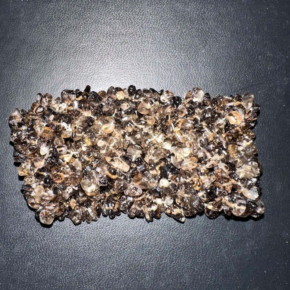 Natural Smoky Quartz Chunky Stretch Bracelet